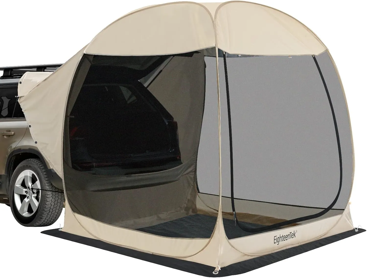 EighteenTek Pod All Weather Sports Tent - Instant Tent Shelter - Outdoor Bubble Tent 1-6 Person - Rain Tent Camping Sun Shelter Pop Up - Clear, Patent Pending Protected Design