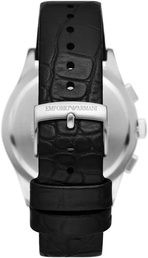 Emporio Armani Men's Stainless Steel Chronograph Dress Watch with Steel or Leather Band