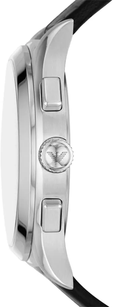 Emporio Armani Men's Stainless Steel Chronograph Dress Watch with Steel or Leather Band