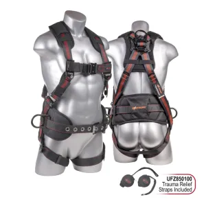 Epic  5-Point Full Body Harness, Waist Pad w/ Removable Tool Belt, Back/Shoulder Pad, Enhanced Dorsal D-ring, 2 Side D-rings, QC Chest and Legs – (ANSI)