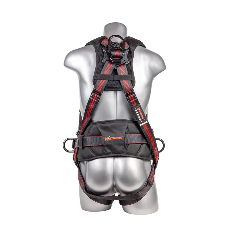 Epic  5-Point Full Body Harness, Waist Pad w/ Removable Tool Belt, Back/Shoulder Pad, Enhanced Dorsal D-ring, 2 Side D-rings, QC Chest and Legs – (ANSI)