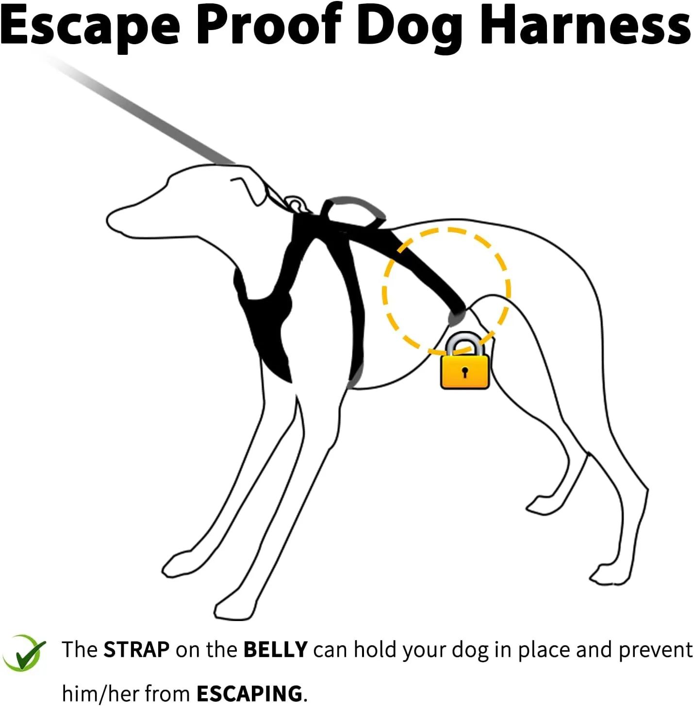 Escape Proof Harness - No Slip Dog Harness, Fully Reflective with Handle, Breathable, Durable, Adjustable Vest for Medium Dogs Walking, Training, and Running Gear (Sea Blue, M)