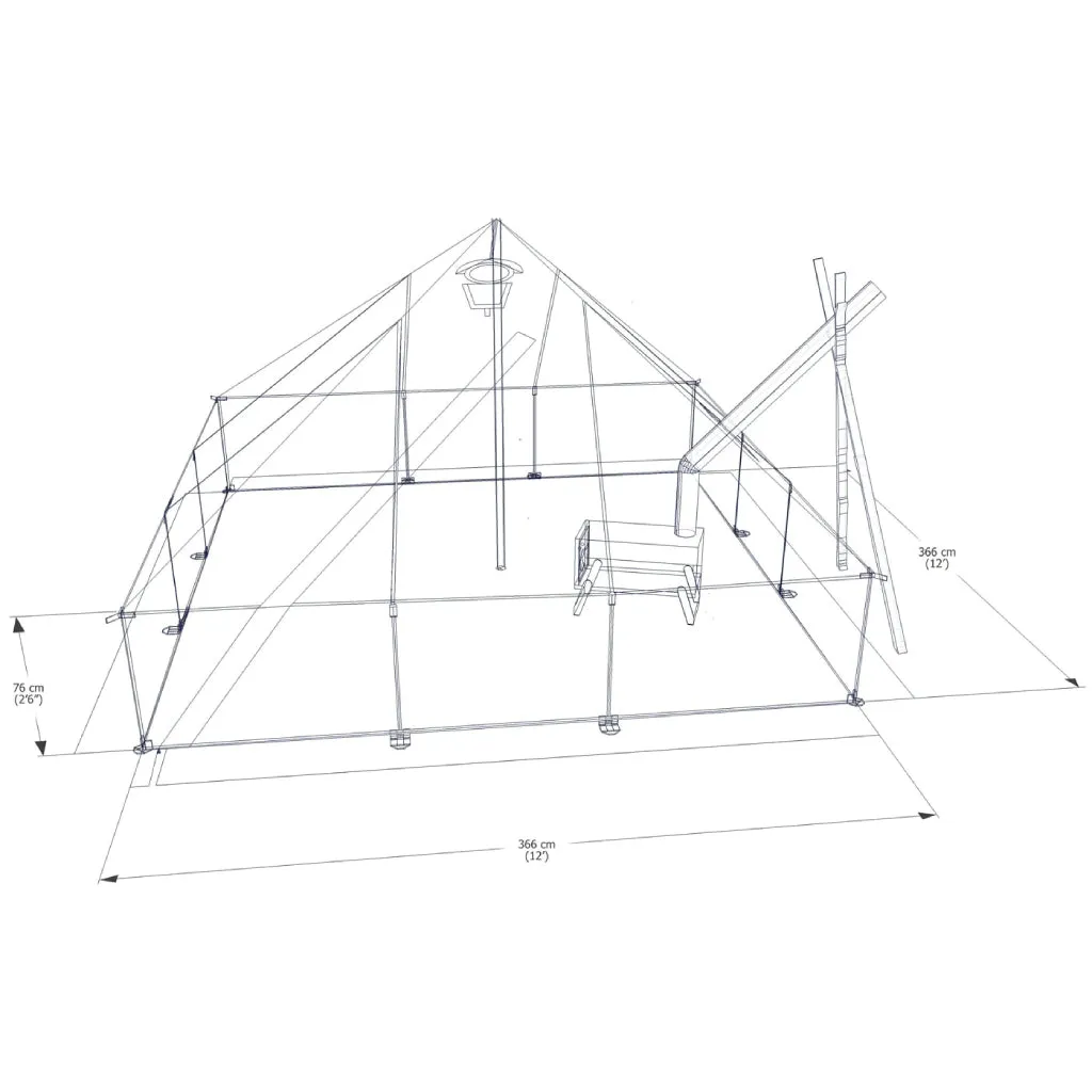 Esker Classic 2 Winter Hot Tent- 12'x12'