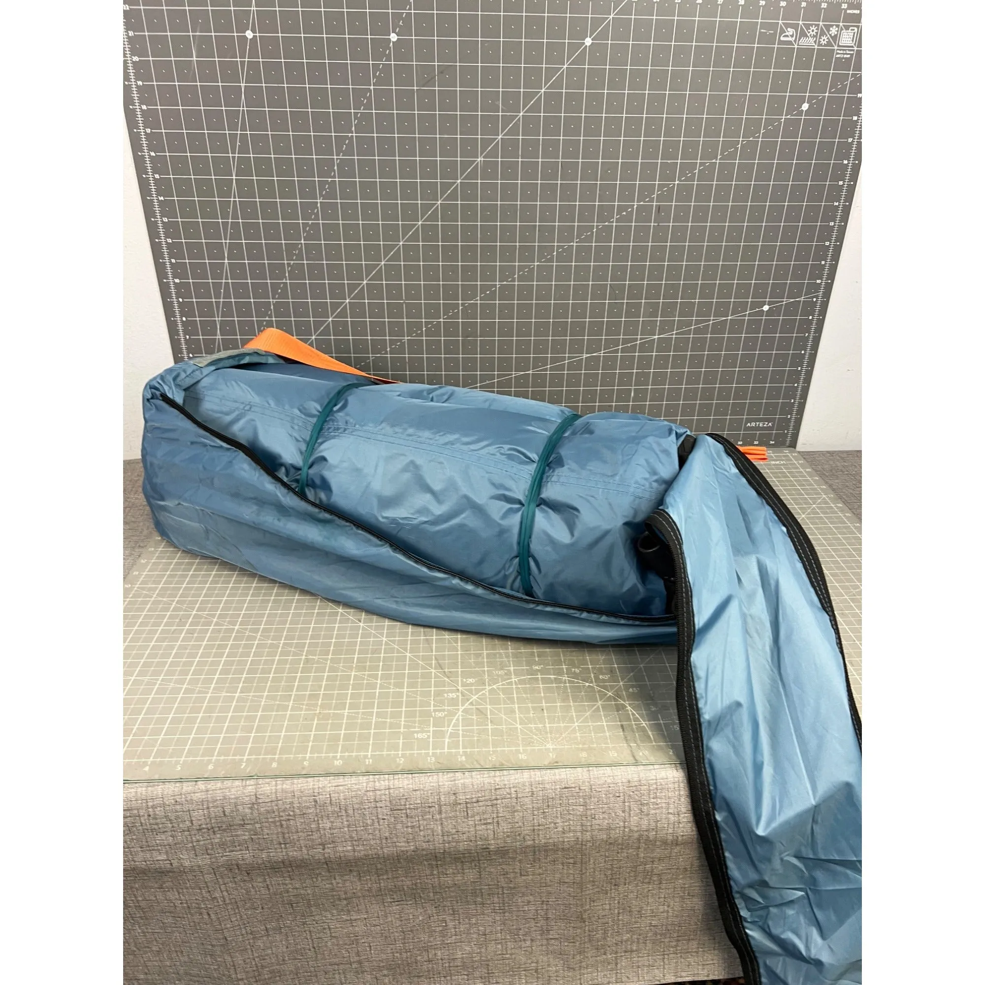 Eureka! Copper Canyon LX 6-Person Camping Tent With Steel/Fiberglass Frame 10x10 Ft Water-Resistant Orange/Blue Trim