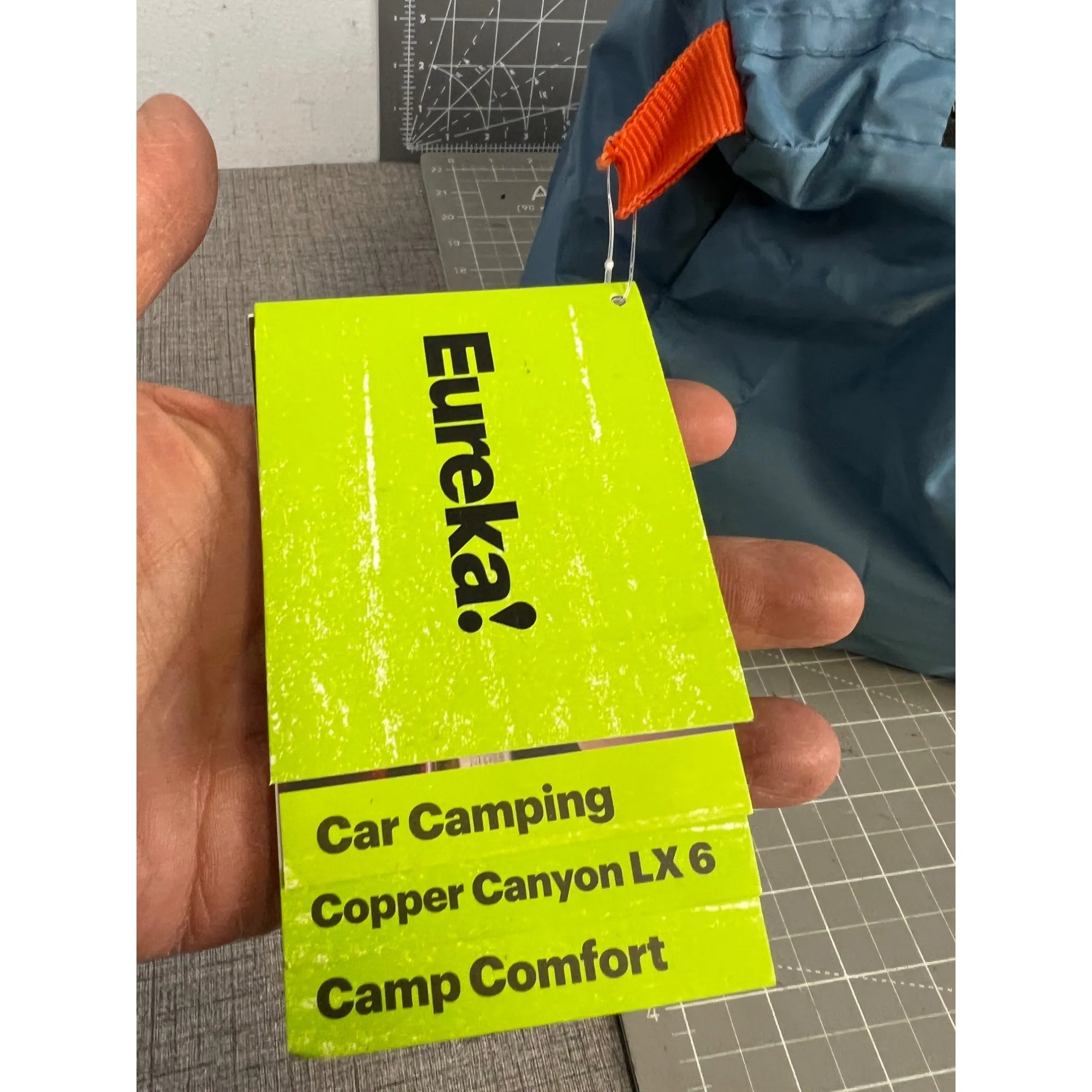 Eureka! Copper Canyon LX 6-Person Camping Tent With Steel/Fiberglass Frame 10x10 Ft Water-Resistant Orange/Blue Trim