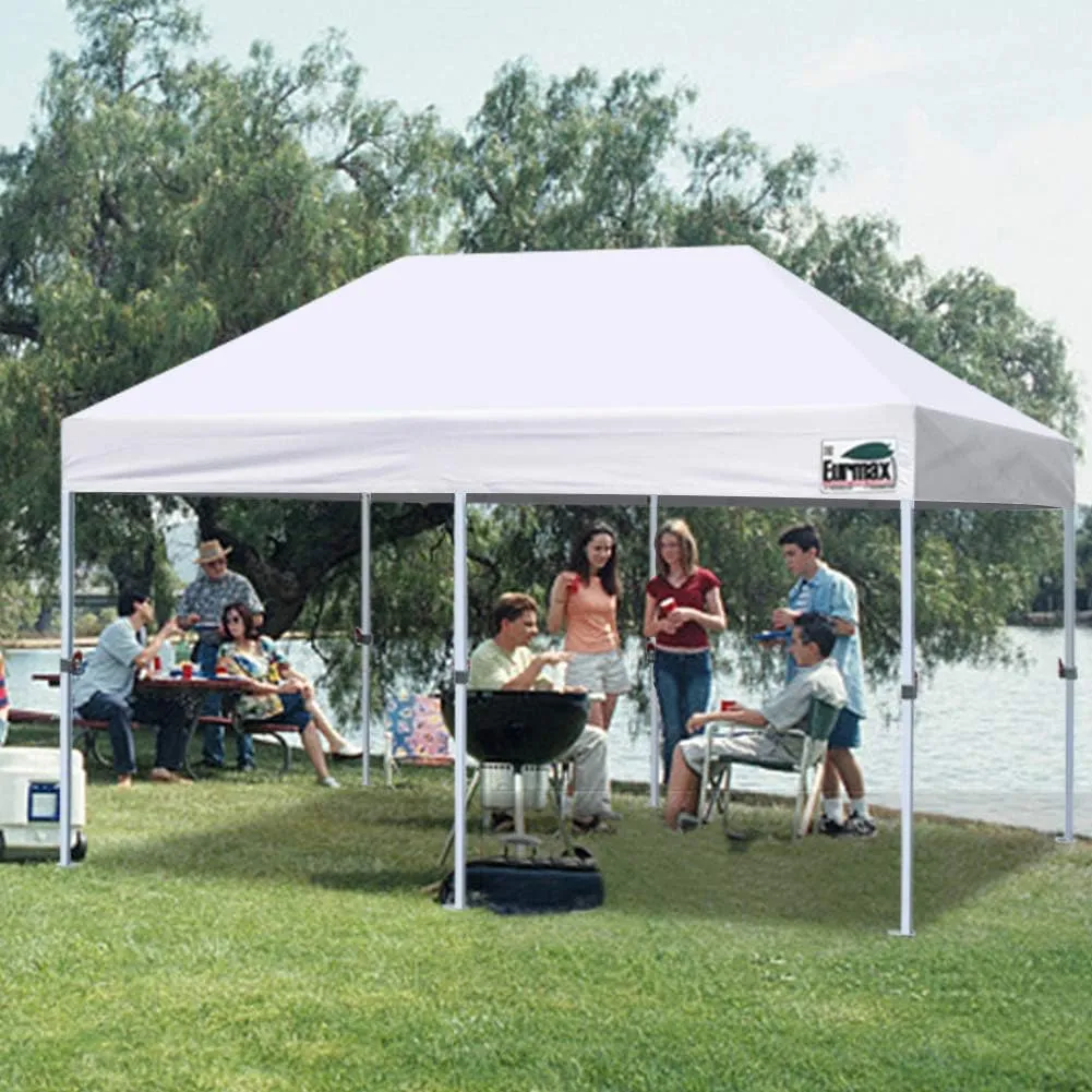 Eurmax USA Premium 10'x20' Pop-up Canopy Tent Party Tent Commercial Instant Canopies Shelter with Removable Sidewalls with Wheeled Carry Bag Bonus 4 Sand Bags(Purple)