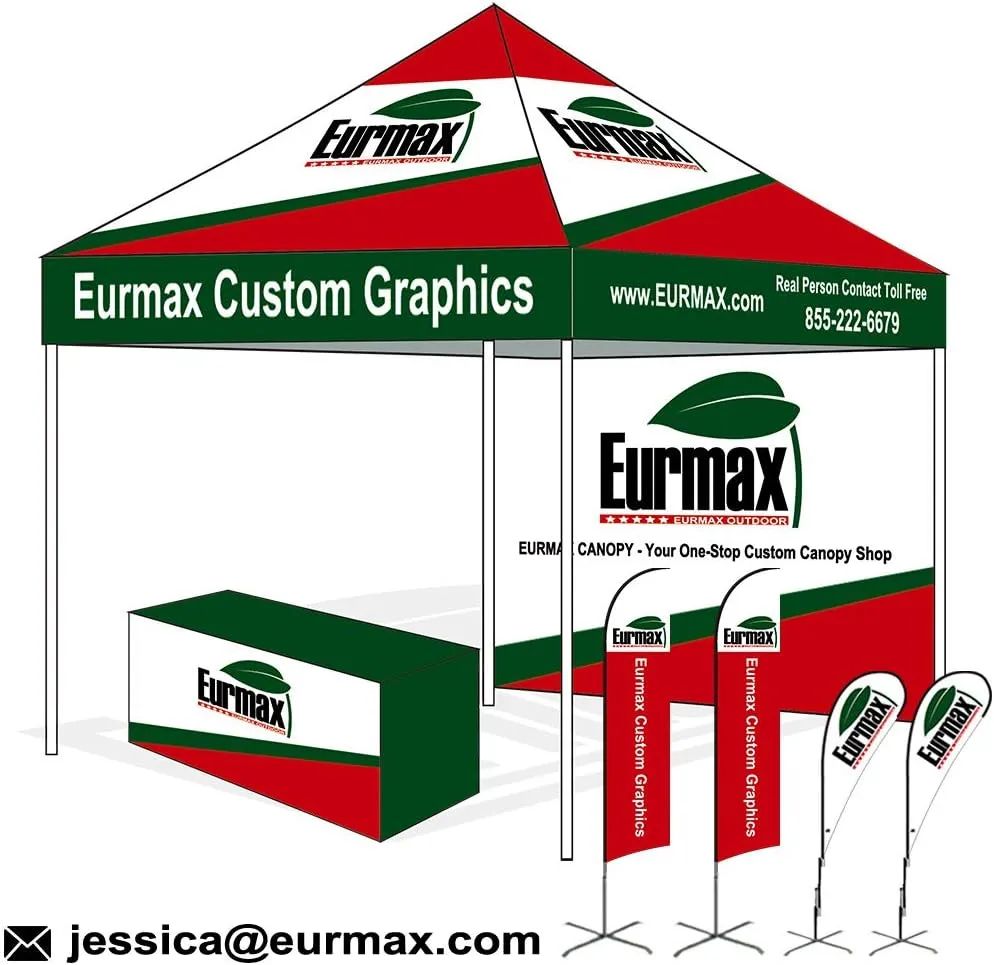 Eurmax USA Premium 10'x20' Pop-up Canopy Tent Party Tent Commercial Instant Canopies Shelter with Removable Sidewalls with Wheeled Carry Bag Bonus 4 Sand Bags(Purple)