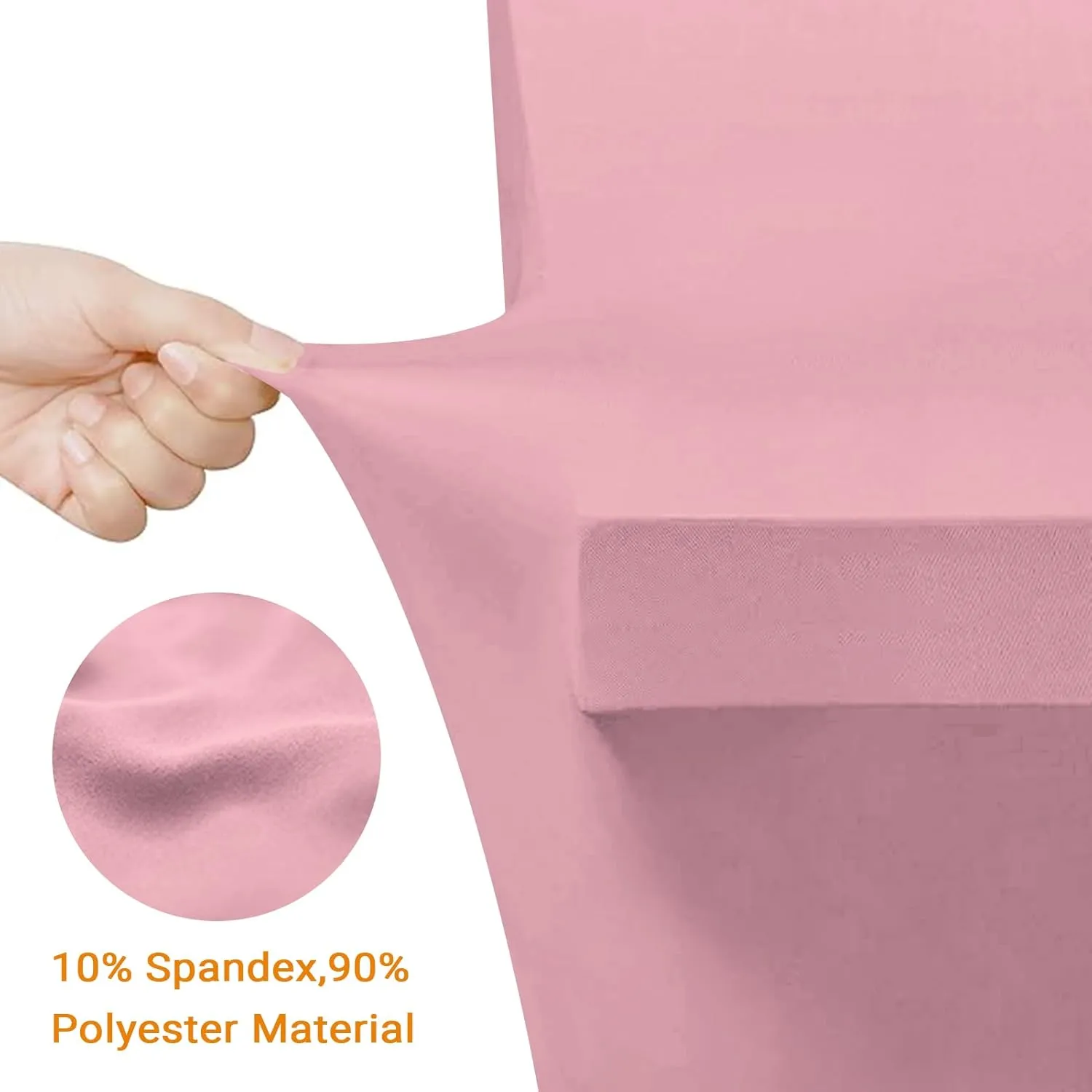 Eurmax USA Spandex Table Cover 8 ft. Fitted 30  Colors Polyester Tablecloth Stretch Spandex Table Cover-Table Toppers,8 FT Table Cover Open Back (Hot Pink,2 Pack)