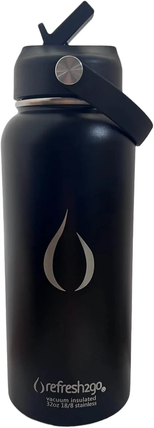 Excursion Insulated Stainless Steel Filtered Water Bottle, Black