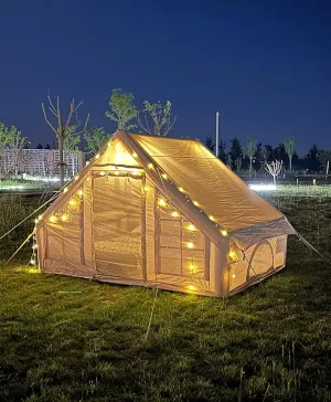 Extra Large Inflatable Camping Tent, Luxury Camping Tent, Easy to Install, Four Seasons Windproof, Rainproof Outdoor Oxford Cloth Tent, Suitable for Family Beach, Outdoor Picnic