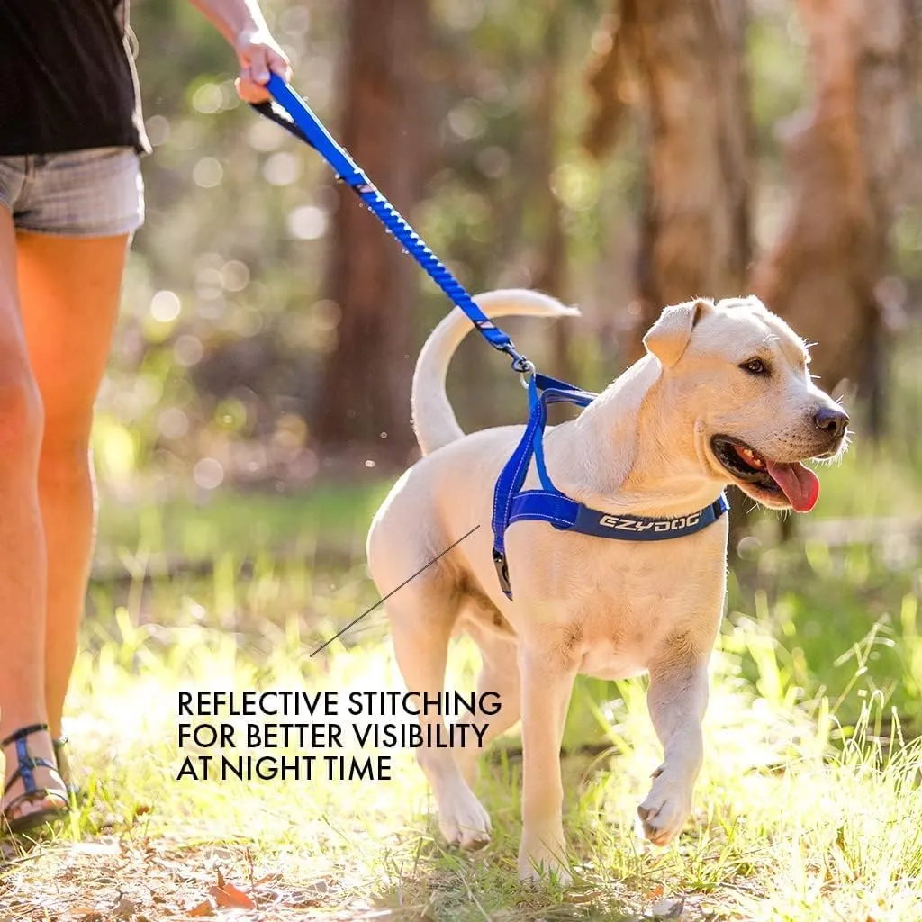 EzyDog Quick Fit Dog Harness – No Pull Harness for Training, Everyday Walking, and Easy Control - Adjustable Fit, Reflective, and Padded (Large, Pink Camo)