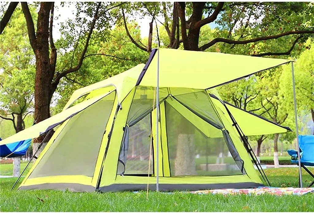 Family Tent Camping Tent 2-Door Instant Tents Windproof 4-Season Freestanding 16-Person for Backpacking 460 360 210Cm Outdoor Tent