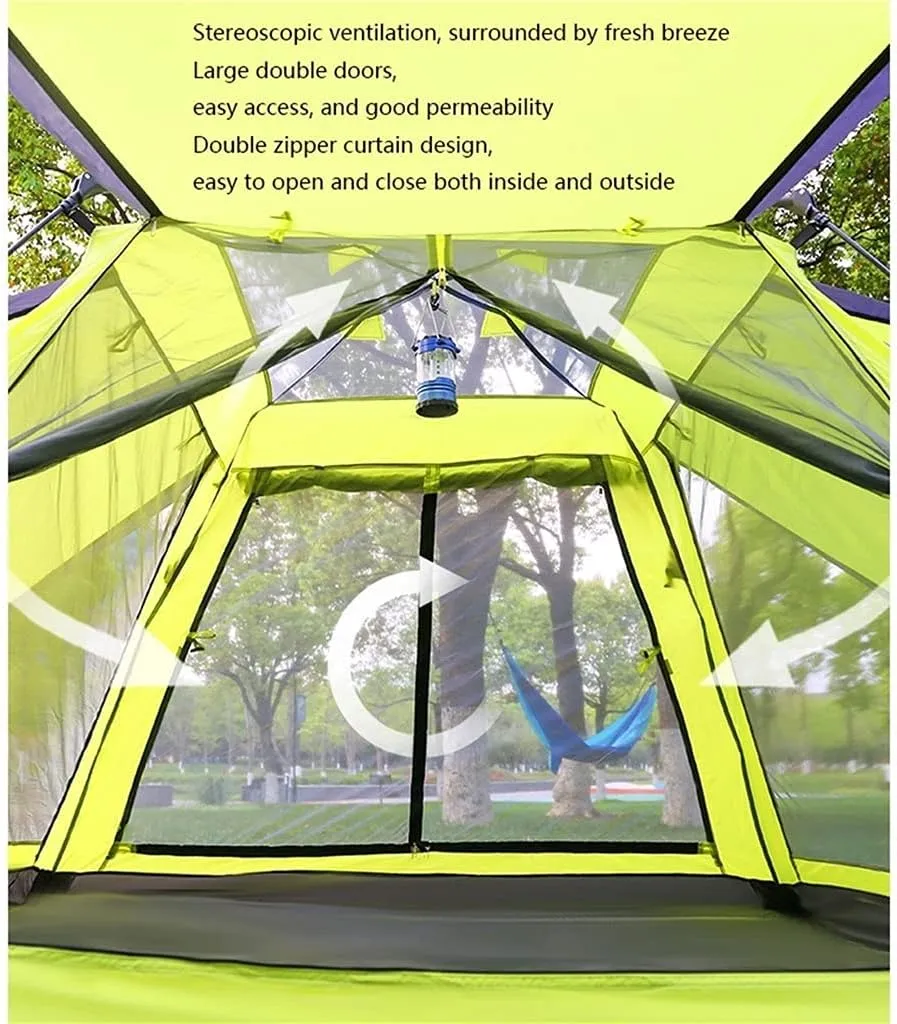 Family Tent Camping Tent 2-Door Instant Tents Windproof 4-Season Freestanding 16-Person for Backpacking 460 360 210Cm Outdoor Tent