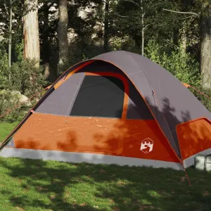 Family Tent Dome 6-Person Orange Waterproof4,2KG
