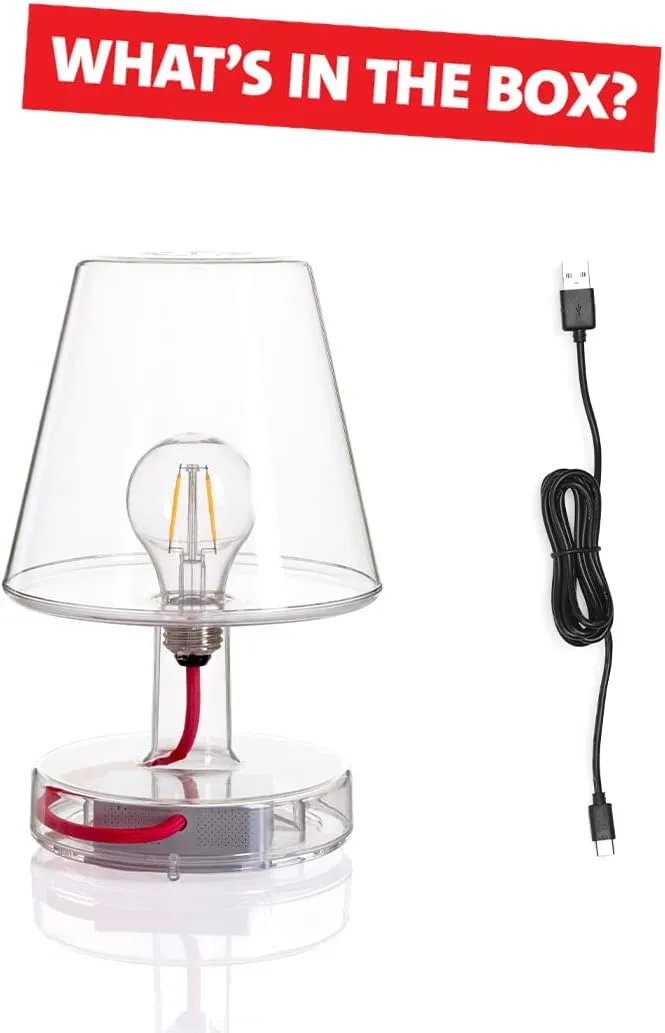 Fatboy Transloetje Lamp Rechargeable Portable LED Table Light, Transparent