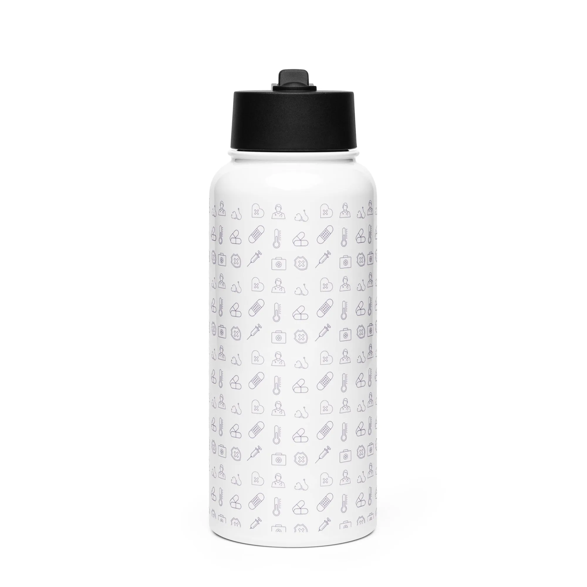 First Aid - 32oz Water Bottle Stainless Steel