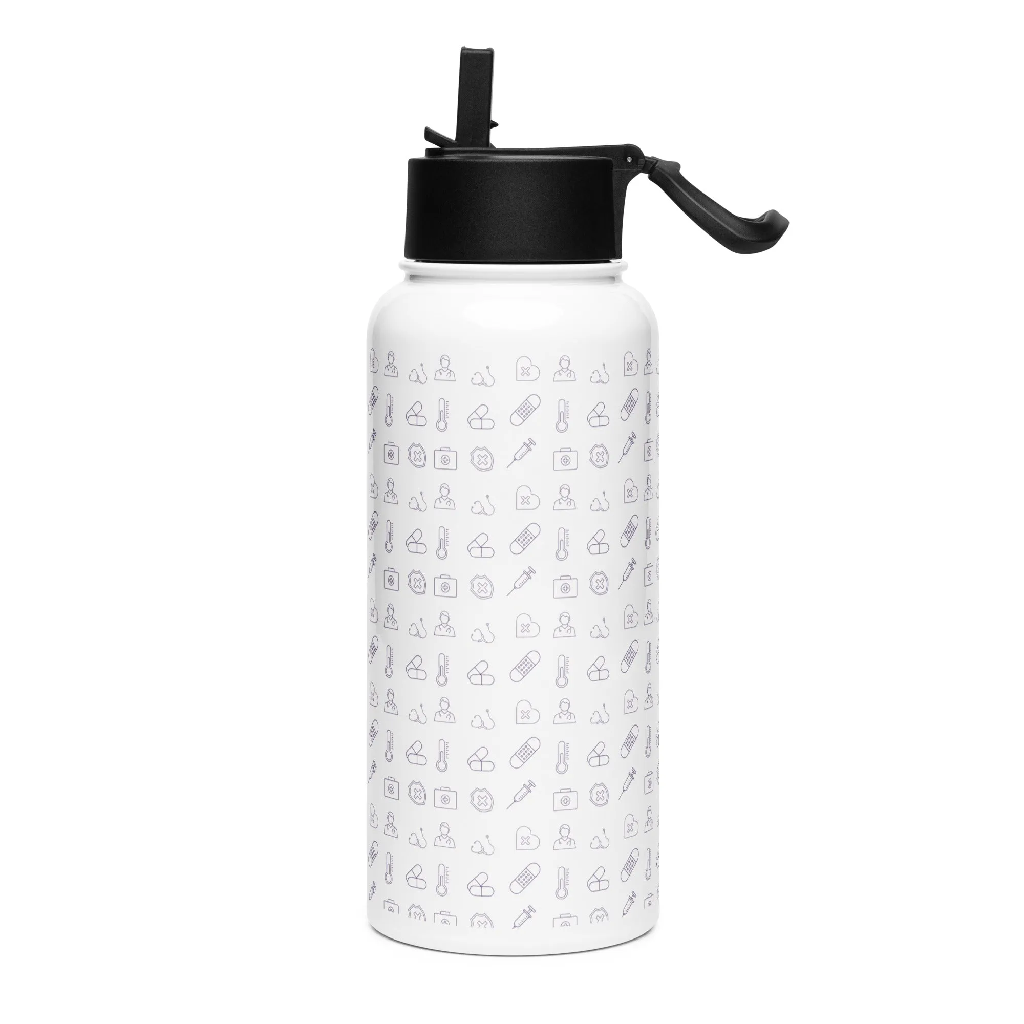 First Aid - 32oz Water Bottle Stainless Steel