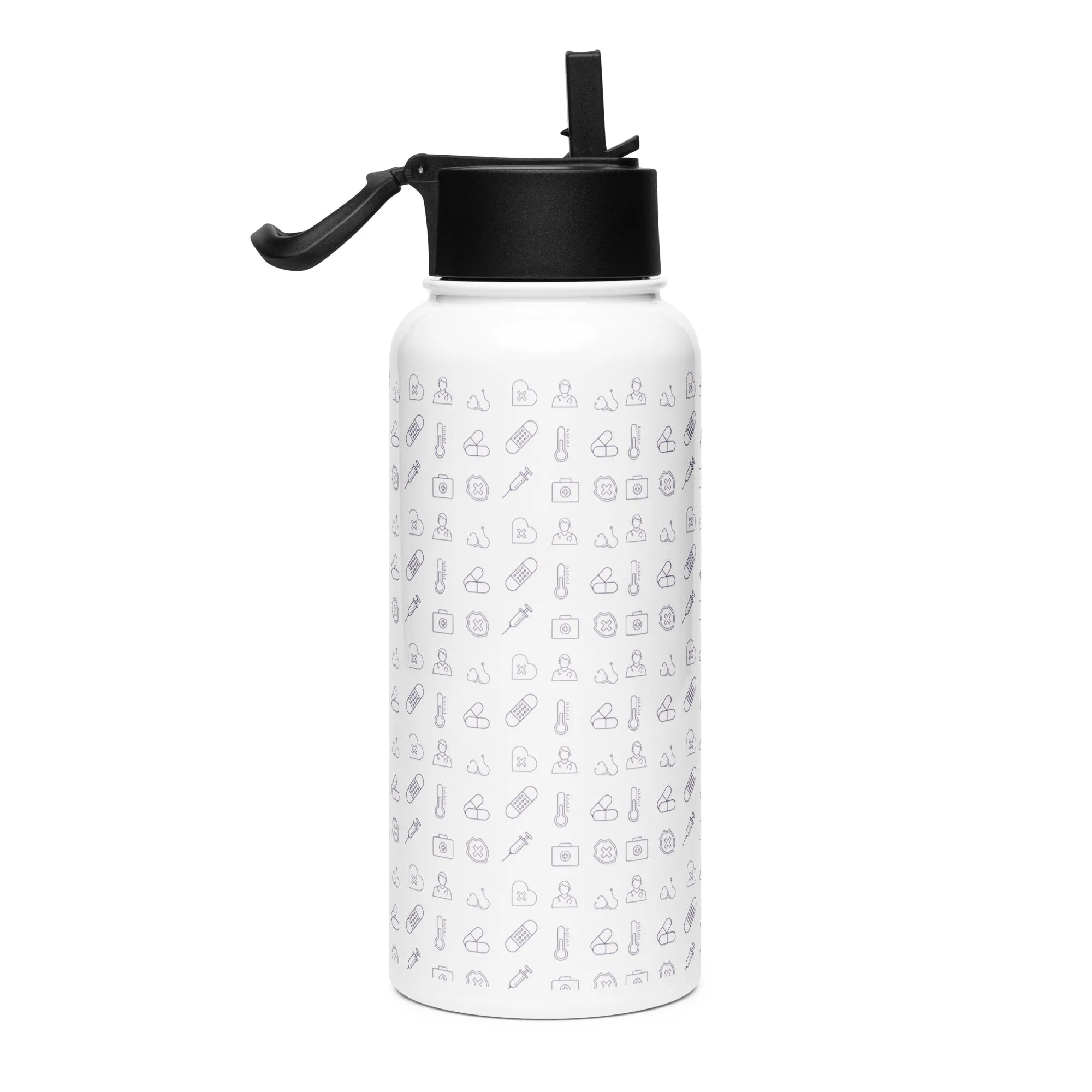 First Aid - 32oz Water Bottle Stainless Steel