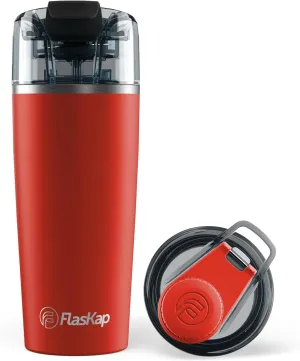 Flaskap Game Day Madic System: 6oz/9oz Tumbler Attachment and 22oz/30oz Insulated Water Bottle, Removable Dispenser Drink Tumbler, Leak Proof Lid