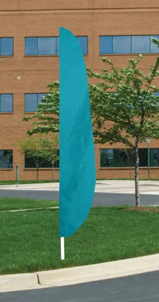 Flutter Flag in Solid Color - Parrot Blue - 26"x12' - For Outdoor Use