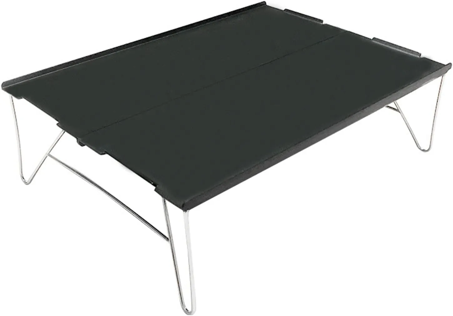 Foldable Camping Table Camping Table Portable Folding Camping Side Table Aluminum Tables Top Waterproof Travel Table Fold Up Lightweight Table, Black
