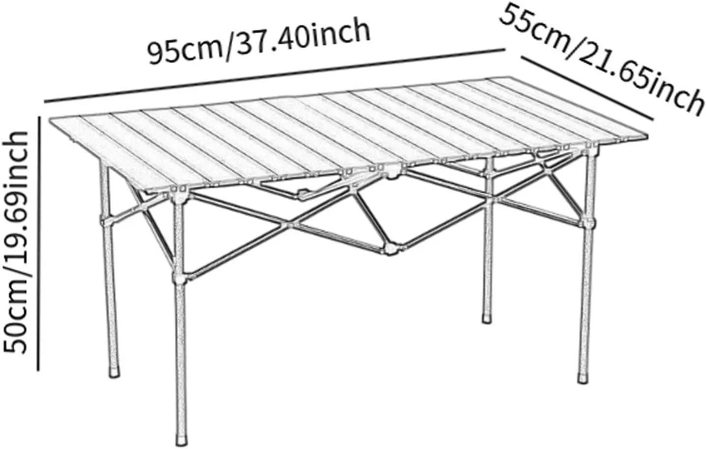 Folding Camping Table 2 to4 Persons Lightweight Foldable Easy to Set up Side Table for Bbqs Hiking Beach Trips Tailgating, Beige