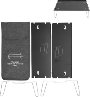 Folding Camping Table and Portable Aluminum Alloy UltraLight Mini Table for Backpacking, Camping, Hiking, and Other Outdoor Activities, includes Storage Bag, Easy to Assemble,