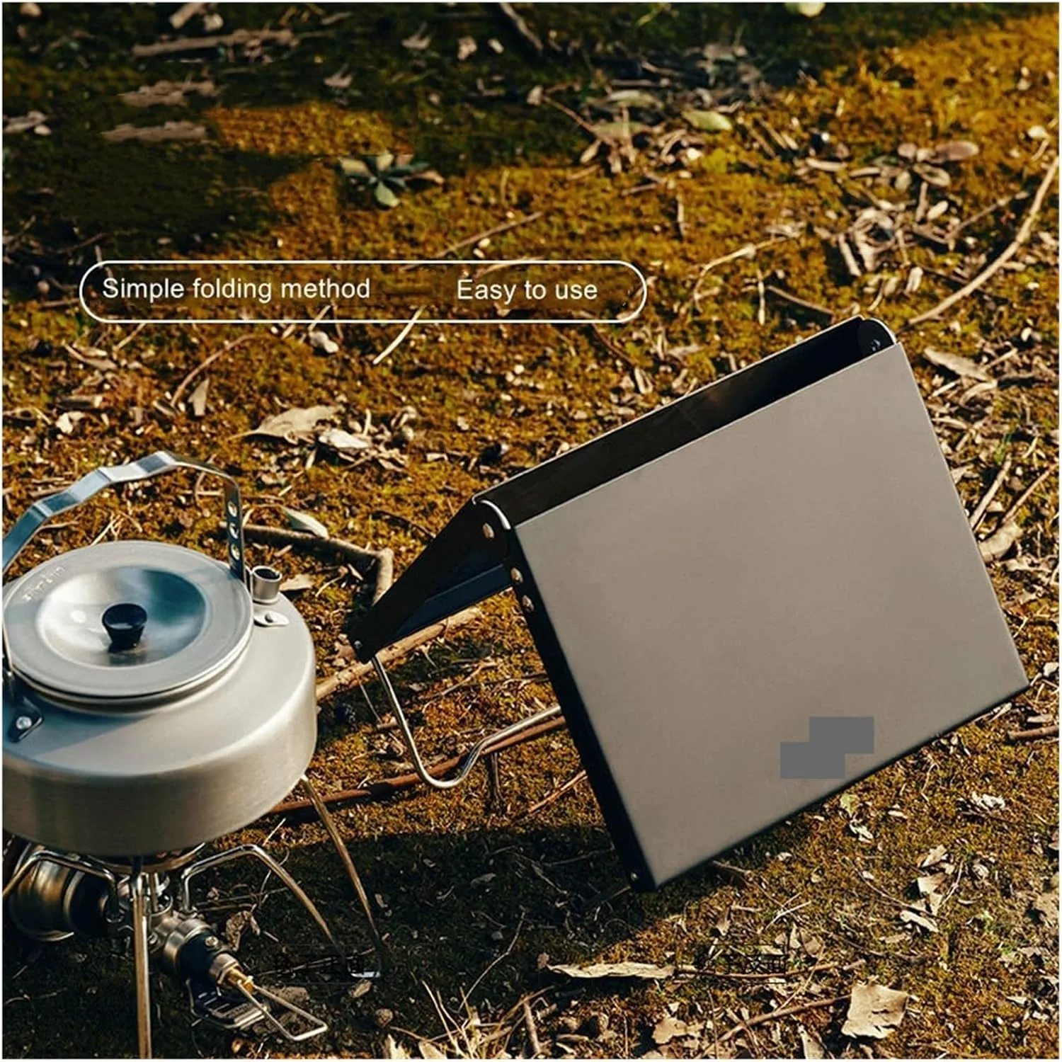 Folding Dining Table Aluminium Hiking Climbing Fishing Picnic Table pliante Outdoor Folding Table Heat Shield Mini Portable Camping Supplies (Color : Sliver)