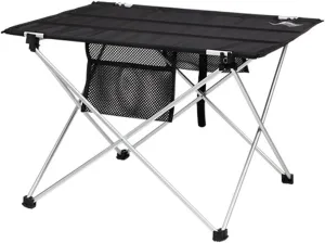 Folding Dining Table Aluminium Hiking Climbing Picnic Outdoor Camping Table Portable Foldable Desk Furniture Computer Bed Ultralight (Color : XL), X-Large