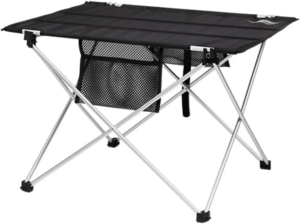 Folding Dining Table Aluminium Hiking Climbing Picnic Outdoor Camping Table Portable Foldable Desk Furniture Computer Bed Ultralight (Color : XL), X-Large
