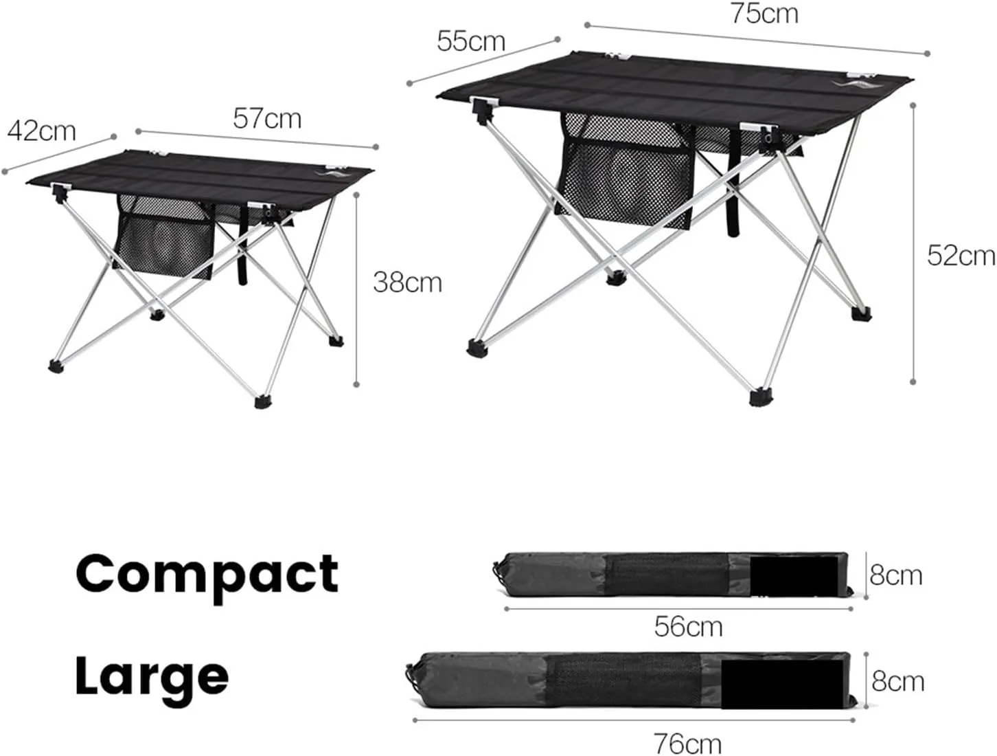 Folding Dining Table Aluminium Hiking Climbing Picnic Outdoor Camping Table Portable Foldable Desk Furniture Computer Bed Ultralight (Color : XL), X-Large