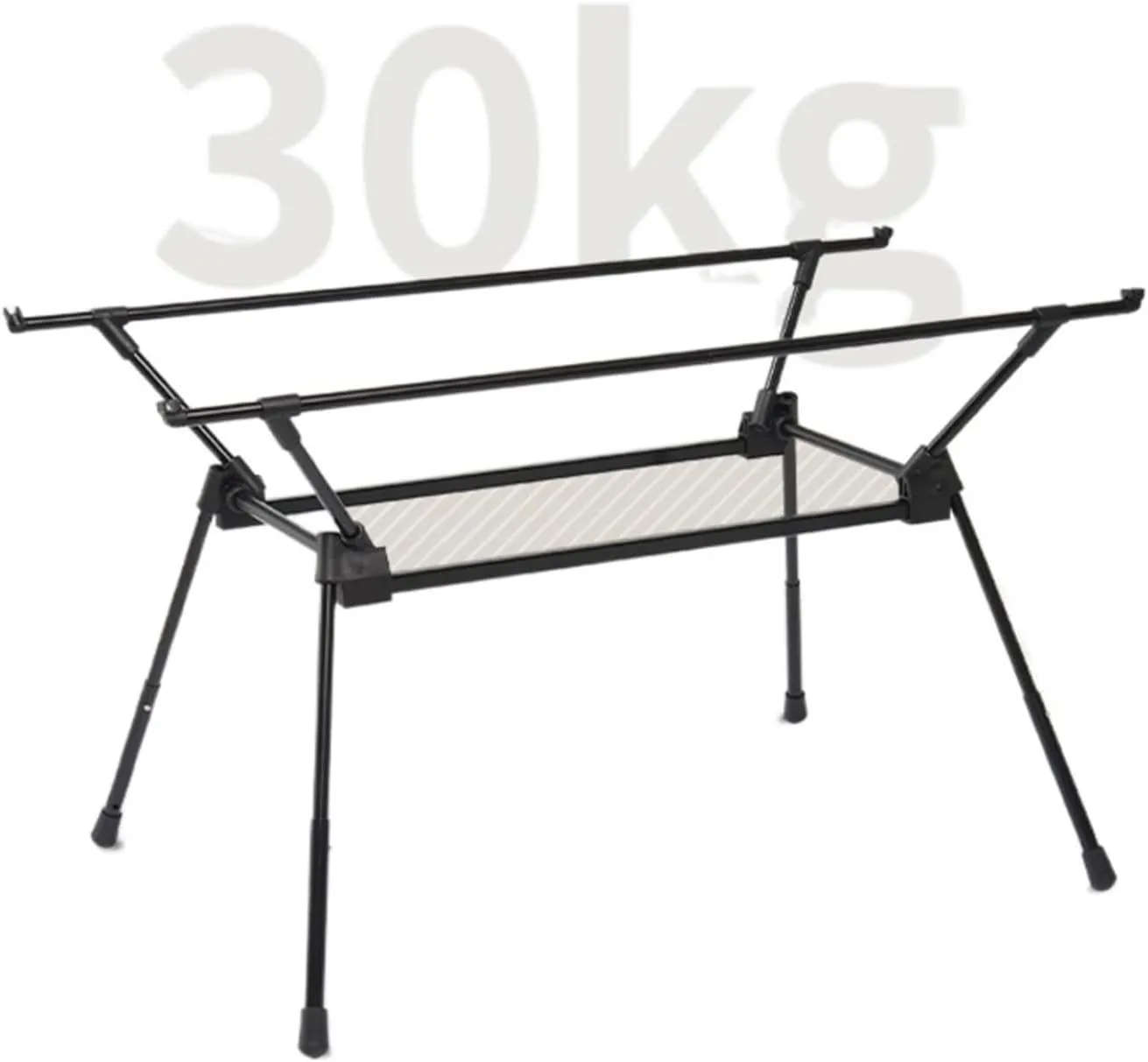 Folding Dining Table Outdoor Camping Small Table Folding Camping Table Adjustable Third Gear Height Liftable Aluminum Alloy Table Portable, Black