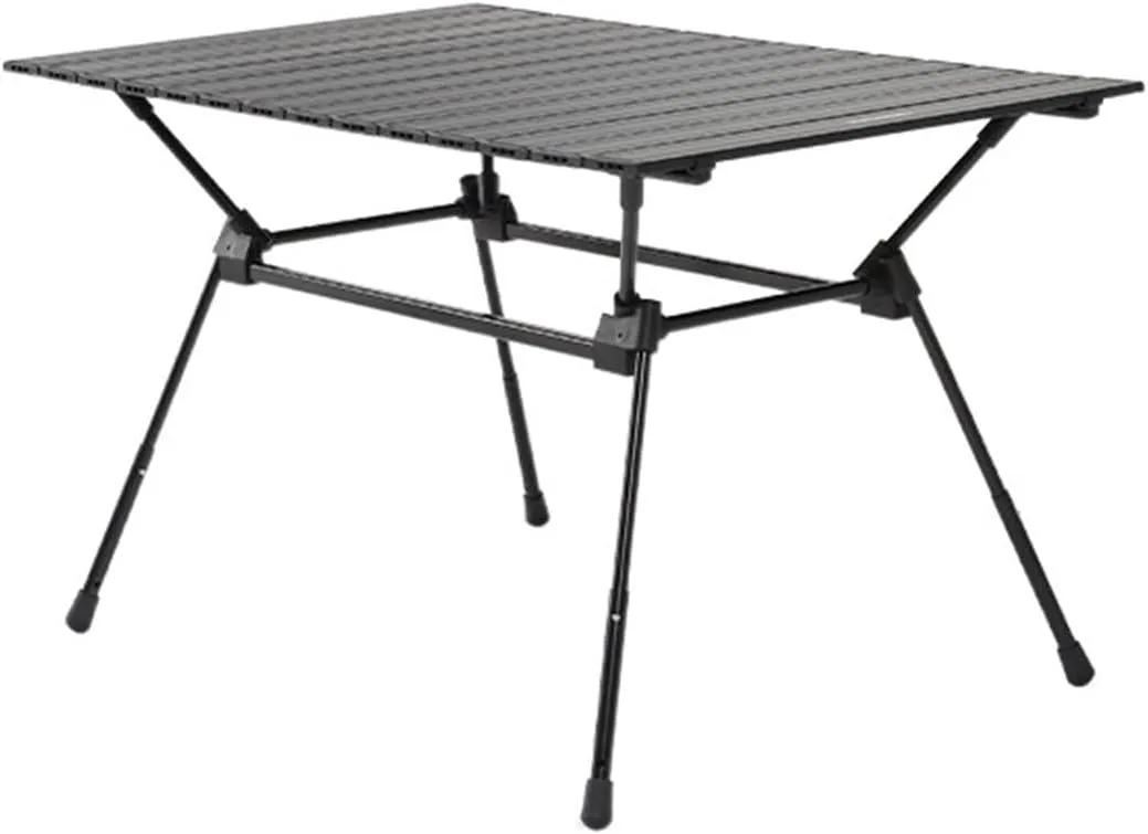 Folding Dining Table Outdoor Camping Small Table Folding Camping Table Adjustable Third Gear Height Liftable Aluminum Alloy Table Portable, Black