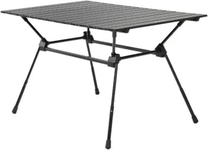 Folding Dining Table Outdoor Camping Small Table Folding Camping Table Adjustable Third Gear Height Liftable Aluminum Alloy Table Portable, Black