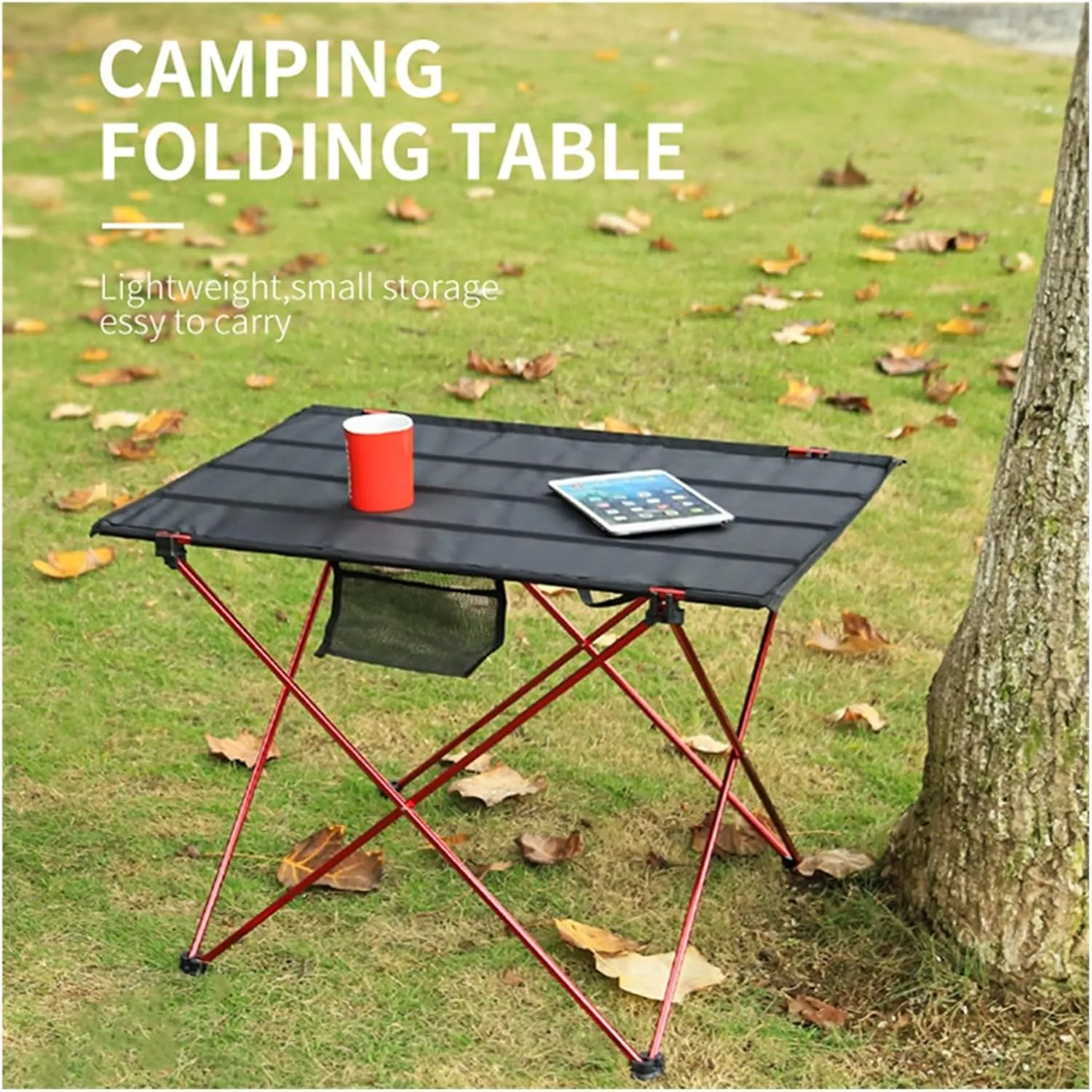 Folding Dining Table Ultralight Beach Aluminium Hiking Climbing Fishing Picnic Folding Tables Outdoor Travel Foldable Table Portable Camping Desk (Color : S-Gray)