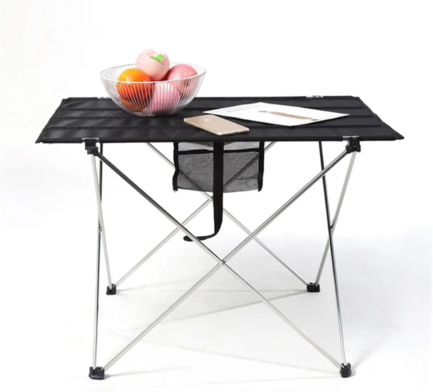 Folding Dining Table Ultralight Beach Aluminium Hiking Climbing Fishing Picnic Folding Tables Outdoor Travel Foldable Table Portable Camping Desk (Color : S-Gray)