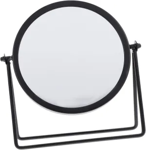 Folding Mirror Vanity Round Makeup Mirror Swivel Black for Women's Beauty Care Desk Use