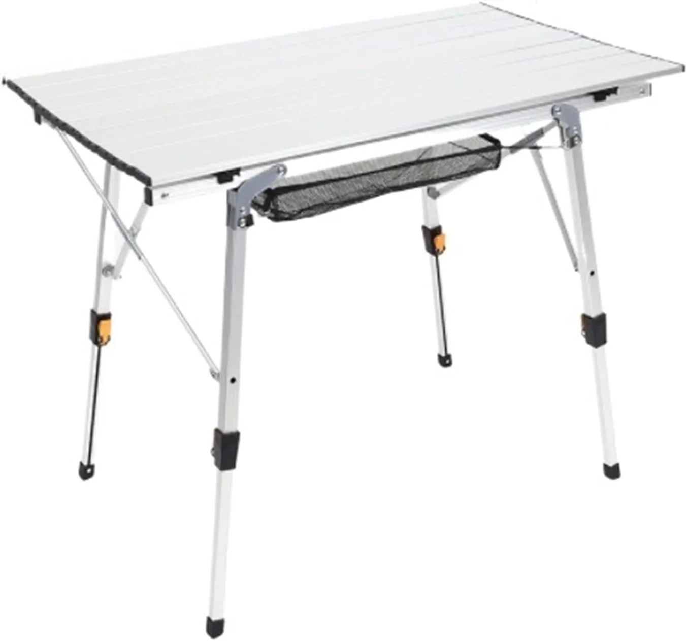 Folding Outdoor Camping Table， Lightweight Aluminum Roll Up Camp Table with Carrying Bag