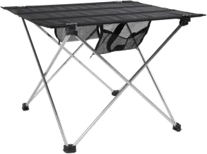 Folding Picnic Table Aluminium BBQ Table Portable Lightweight Folding Camping Table Outdoor Camping Picnic Hiking (Small Silver Stand)