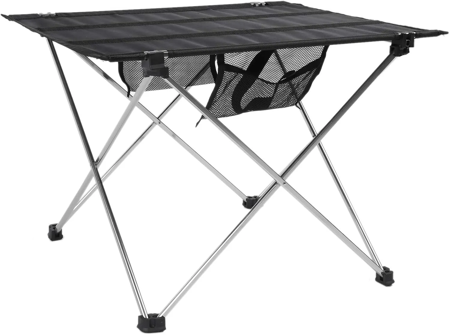 Folding Picnic Table Aluminium BBQ Table Portable Lightweight Folding Camping Table Outdoor Camping Picnic Hiking (Small Silver Stand)