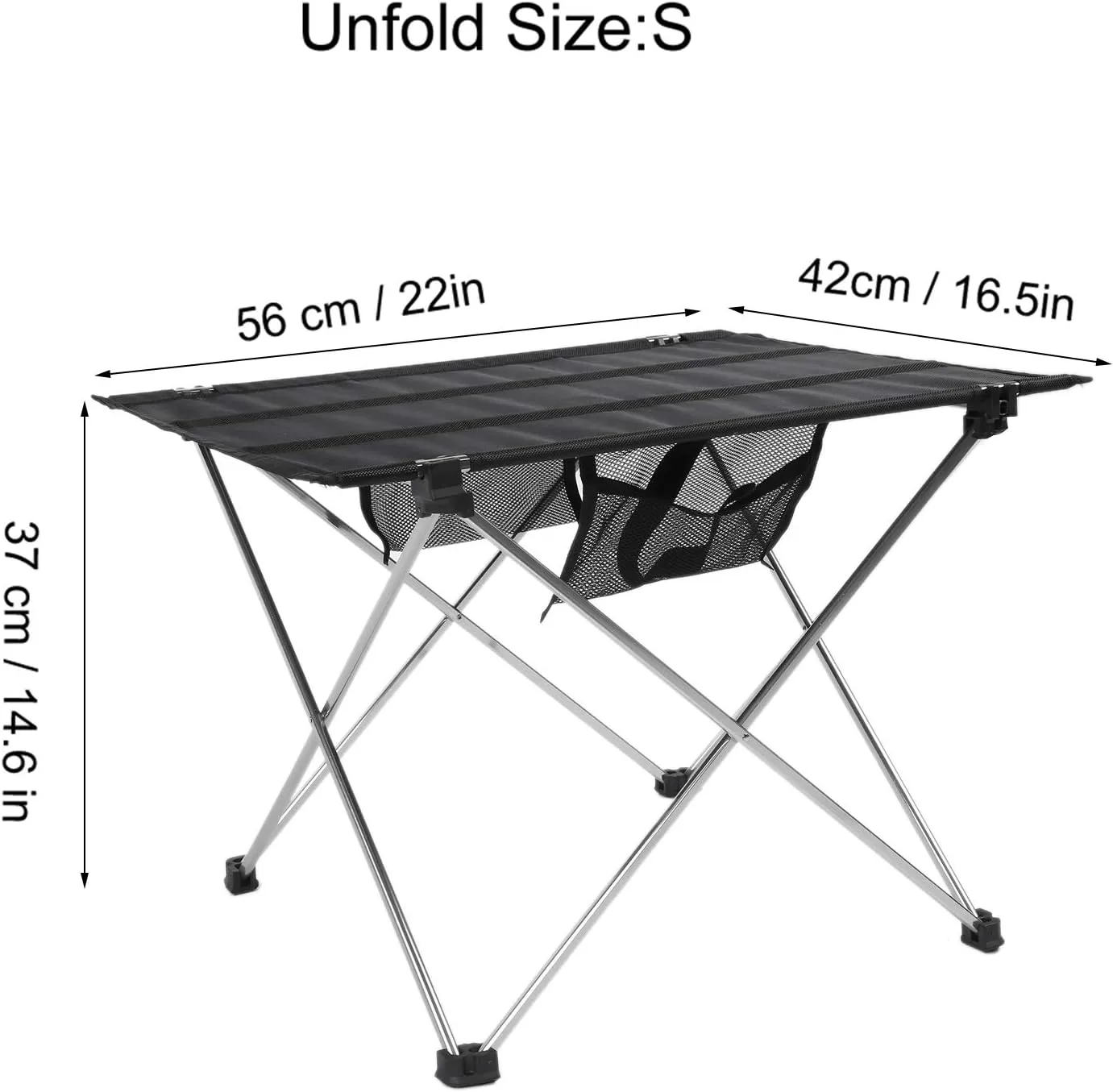 Folding Picnic Table Aluminium BBQ Table Portable Lightweight Folding Camping Table Outdoor Camping Picnic Hiking (Small Silver Stand)