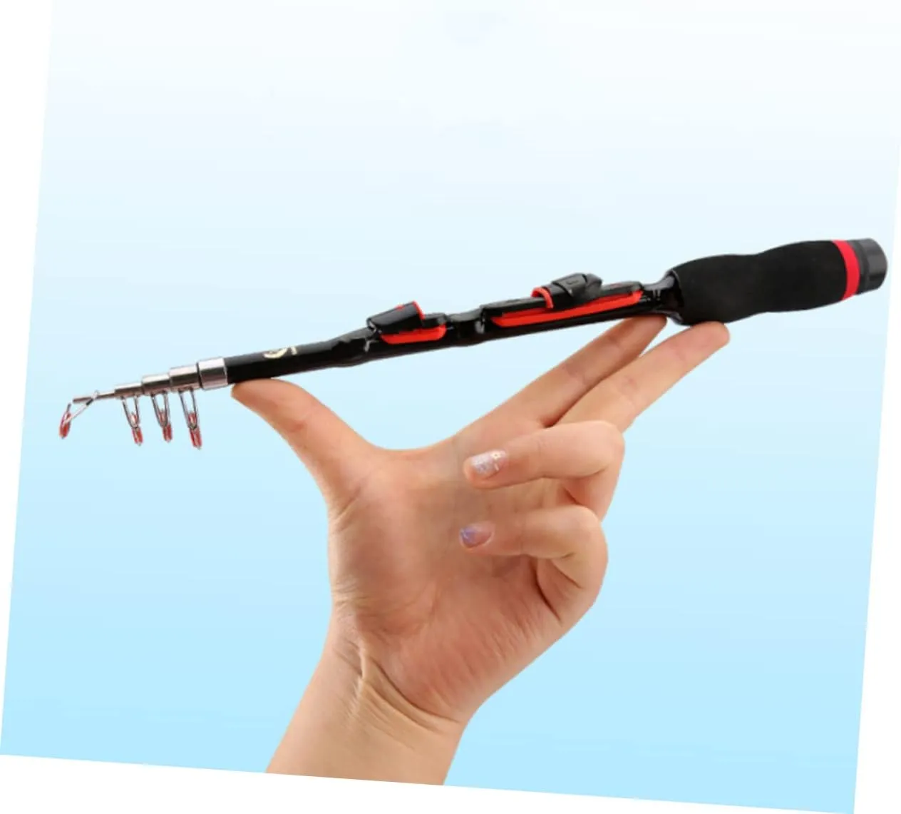 Folding Pole Sea Baitcaster Fishing Rod Hooks Holders Stand Bass Rod Portable Fishing Accessory Reel