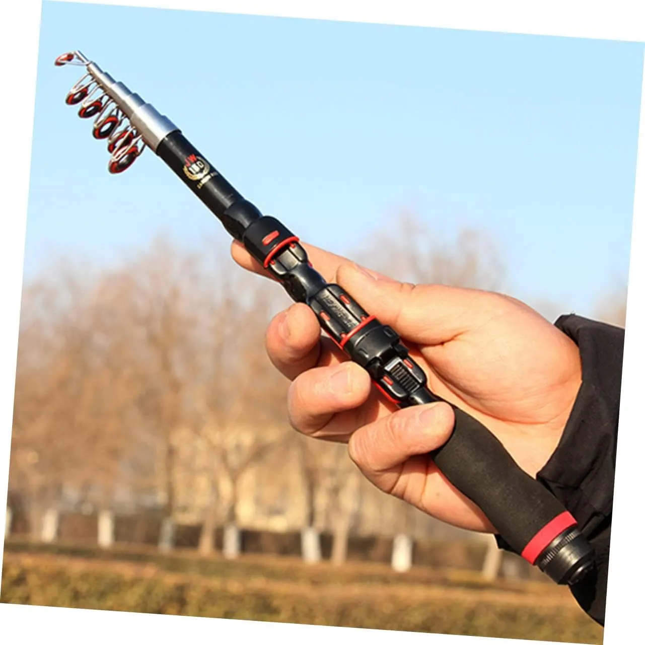 Folding Pole Sea Baitcaster Fishing Rod Hooks Holders Stand Bass Rod Portable Fishing Accessory Reel