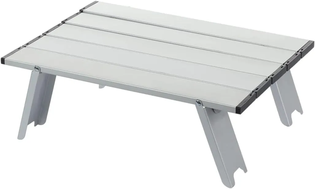 Folding Portable Camping Table Aluminium Picnic Table Travel Compact Camping Accessories Silver ~