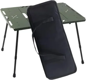 Folding Table Aluminum Portable Stable Lightweight Outdoor Camping Table with Adjustable Legs for Hiking Garden Travel Patio