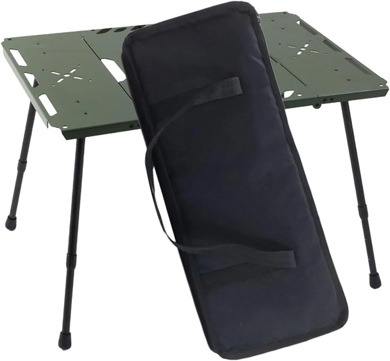 Folding Table Aluminum Portable Stable Lightweight Outdoor Camping Table with Adjustable Legs for Hiking Garden Travel Patio
