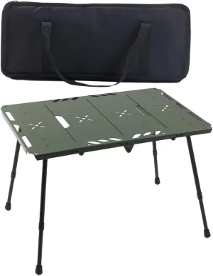Folding Table Camping Table Portable Ultralight Camping Furniture with Adjustable Legs Aluminum for BBQ Travel Garden Outdoor