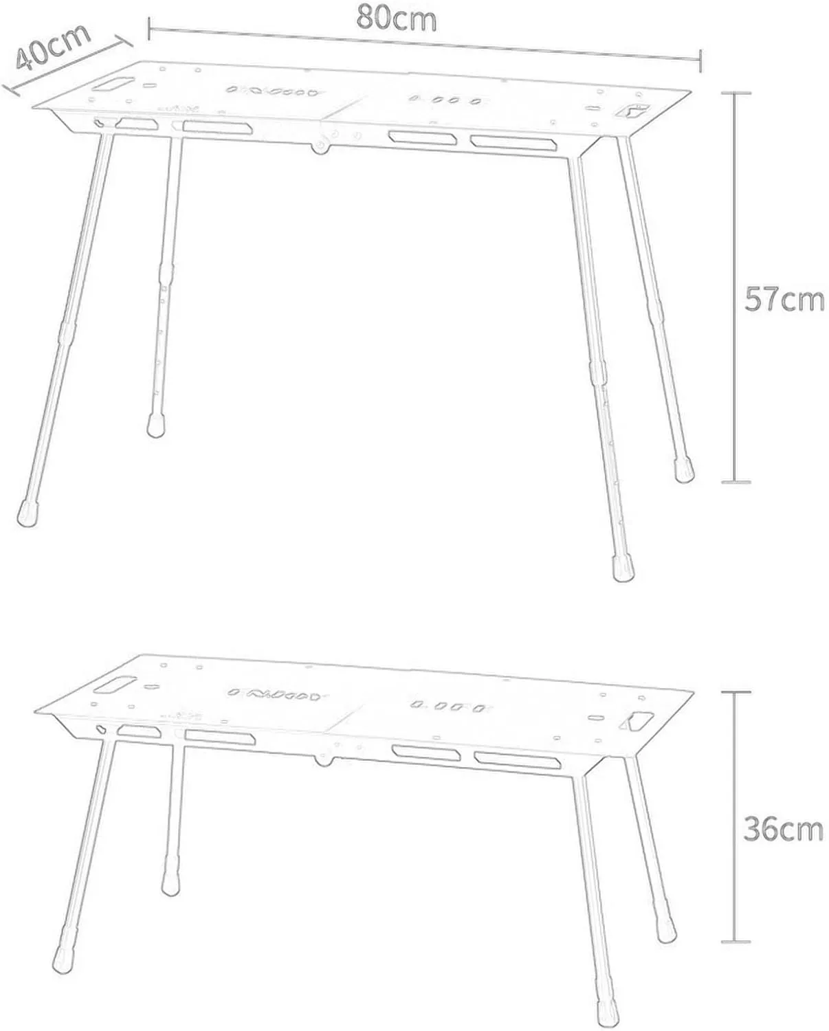 Folding Table, Outdoor Table Lightweight Desk Furniture Portable Camping Table for Backpacking Patio Hiking Barbecue, Green