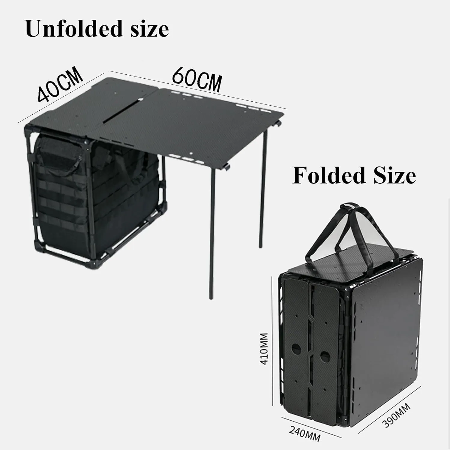 Folding Tables, Lightweight Camping Table Portable Picnic Table, Easy to Carry, Perfect for Outdoor, Picnic, Cooking, Hiking, Fishing,A