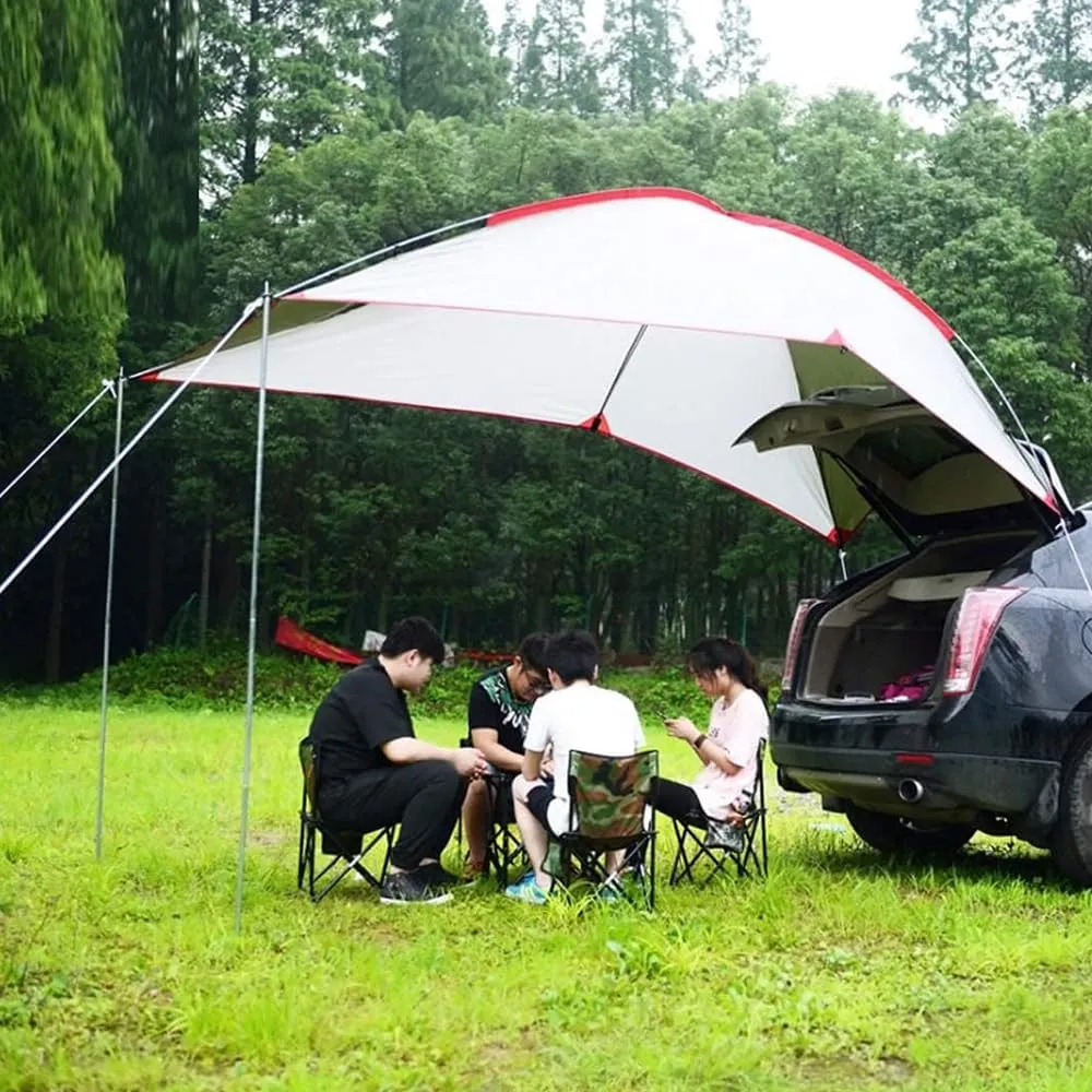 for Ligier JS50/JS60/Myli/Pulse 4/Be Sun/Be Two/OptiMax/X-Pro/X-Too Car Awning,Portable Awning Canopy Ventilation for Camping Vehicle Awning Instant Shelter for Camping,A White